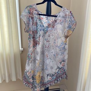 Johnny Was silk tunic top